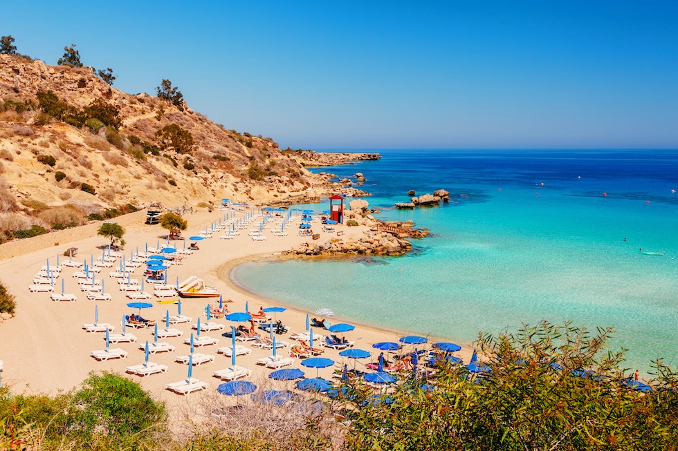 Området ved Nissi Beach og Cavo Greco er ekstra behagelig på sensommeren