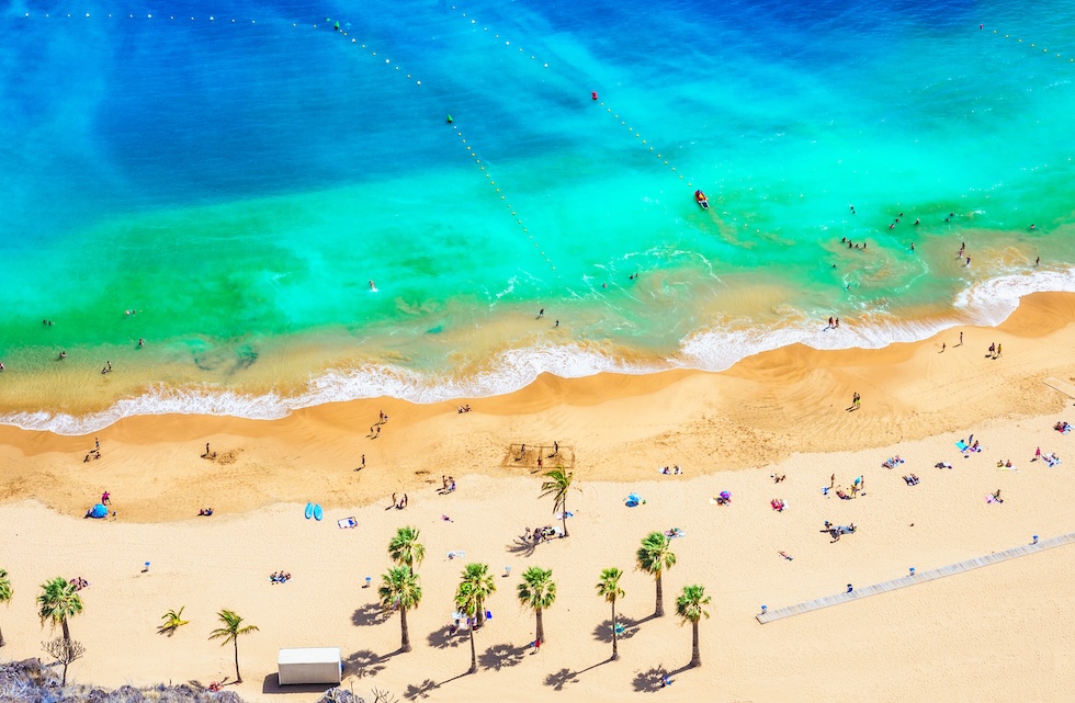 Las Teresitas-stranden utenfor Santa Cruz på Tenerife