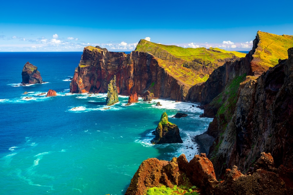 Cape Ponta de São på Madeira. Den evig grønne blomsterøya med behagelig klima hele året.