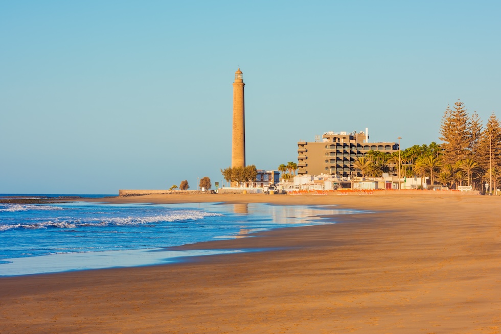 Maspalomas-stranden er flott både for lange turer og sol og bad