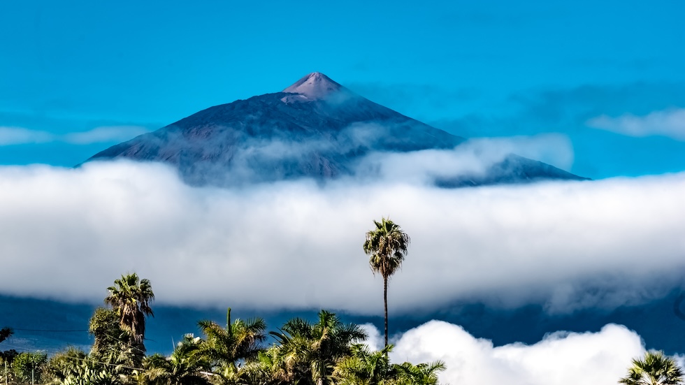 Teide på 3718 moh er Spanias høyeste fjell.