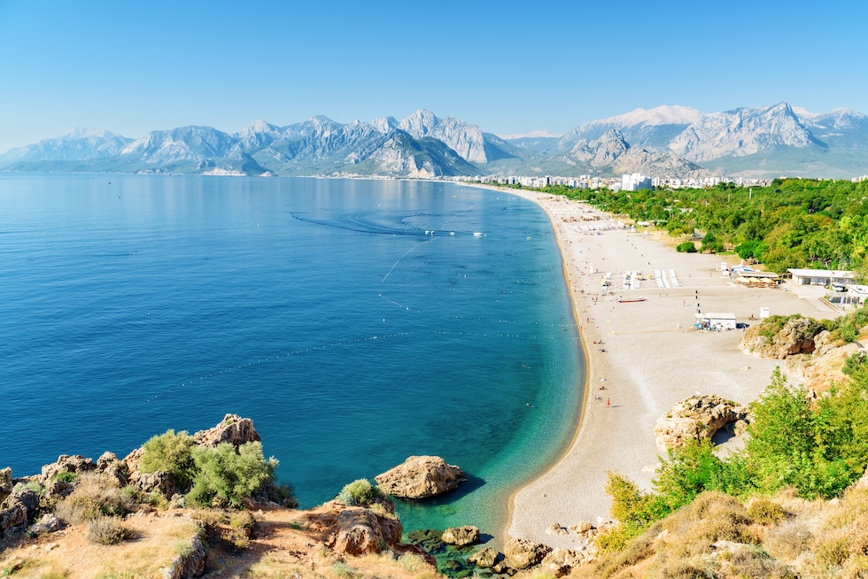 Konyaalti Beach rett utenfor Antalya