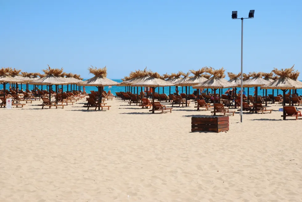 Den gyllene stranden i Golden Sands