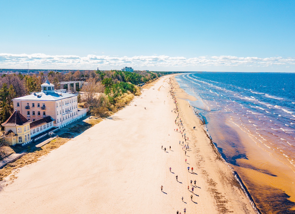 Stranden i Jurmala er hele 24 km lang